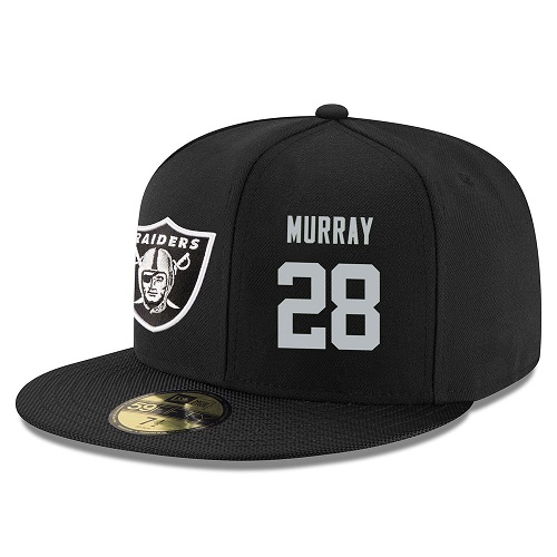 NFL Oakland Raiders #28 Latavius Murray Stitched Snapback Adjustable Player Hat - Black/Silver